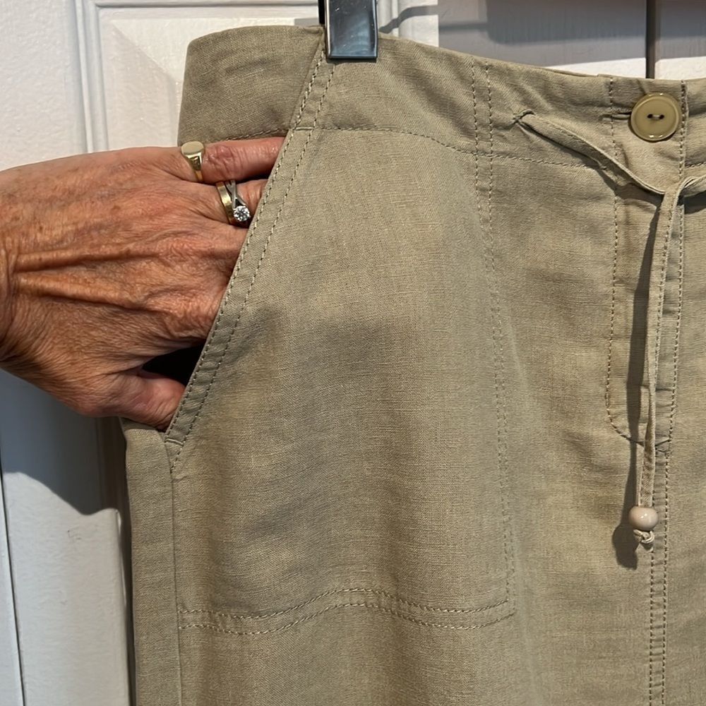 Vanilla || Tan Linen Blend Maxi Skirt Size 40 EU Size (M-L) US - Picture 5 of 14